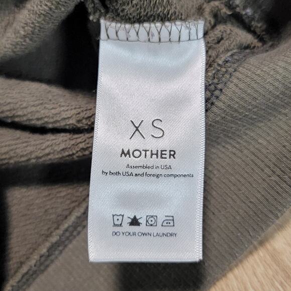 MOTHER Jeans Size XS The Raw Short Sleeve Square Boxy Oversized Sweatshirt Top - Picture 4 of 8
